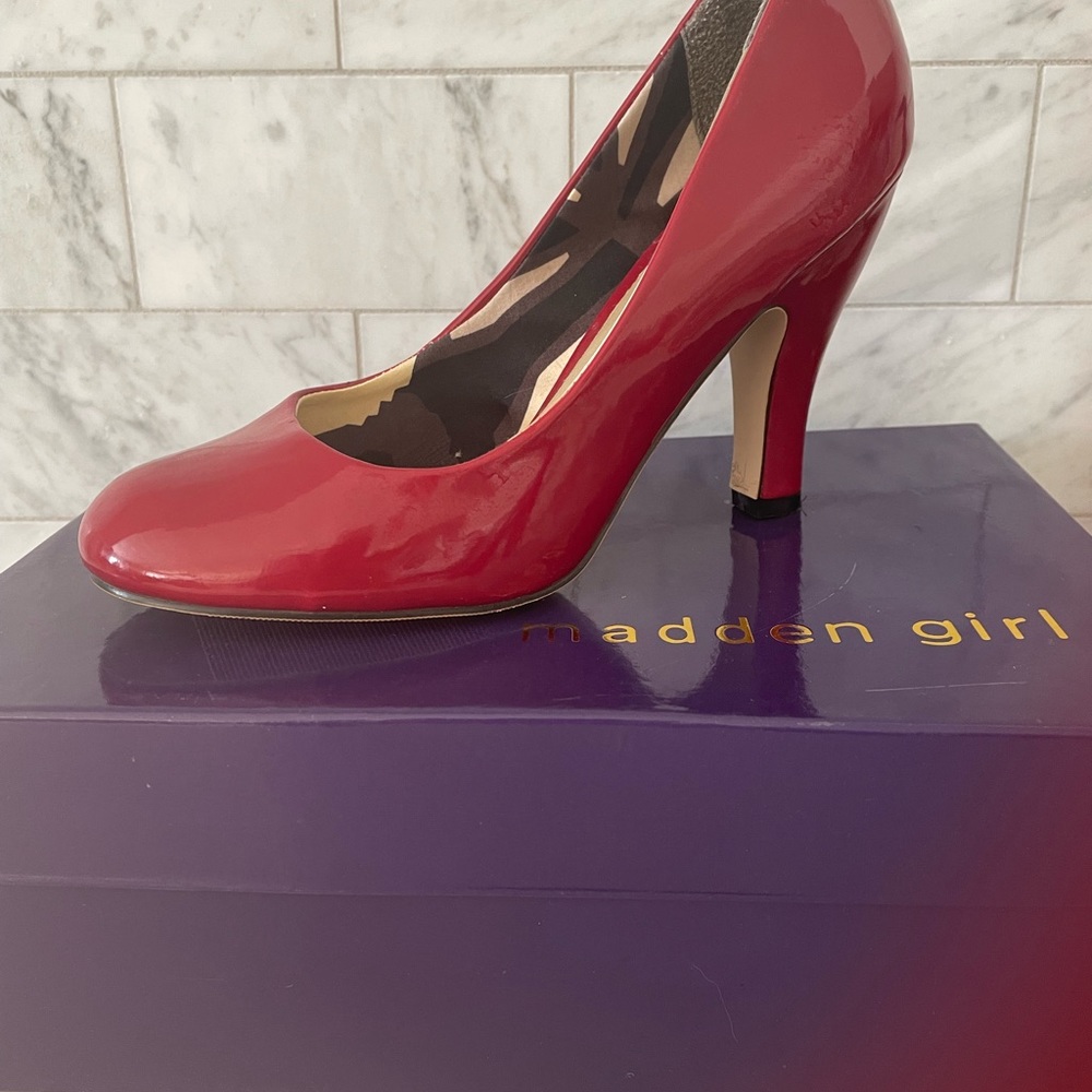 Madden Girl Sursey Red patent shoes, size 7.  Gently worn.